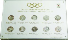 Several countries
Olympic Winter Games Silver Medal 10-Pieces
Condition: 10-Pieces UNC
Diameter: (approx.)23.00mm
Weight: 16.40g
Purity: .999