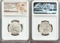 MACEDONIAN KINGDOM. Alexander III the Great (336-323 BC). AR tetradrachm (25mm, 12h). NGC AU. Posthumous issue of Ake or Tyre, dated Regnal Year 28 of...