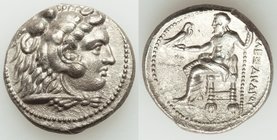 MACEDONIAN KINGDOM. Alexander III the Great (336-323 BC). AR tetradrachm (26mm, 16.57 gm, 12h). XF. Early posthumous issue of Tyre, dated Regnal Year ...