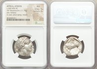 ATTICA. Athens. Ca. 440-404 BC. AR tetradrachm (24mm, 17.14 gm, 2h). NGC AU 5/5 - 4/5. Mid-mass coinage issue. Head of Athena right, wearing crested A...