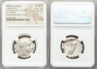 ATTICA. Athens. Ca. 440-404 BC. AR tetradrachm (25mm, 16.71 gm, 11h). NGC Choice VF 4/5 - 4/5. Mid-mass coinage issue. Head of Athena right, wearing c...