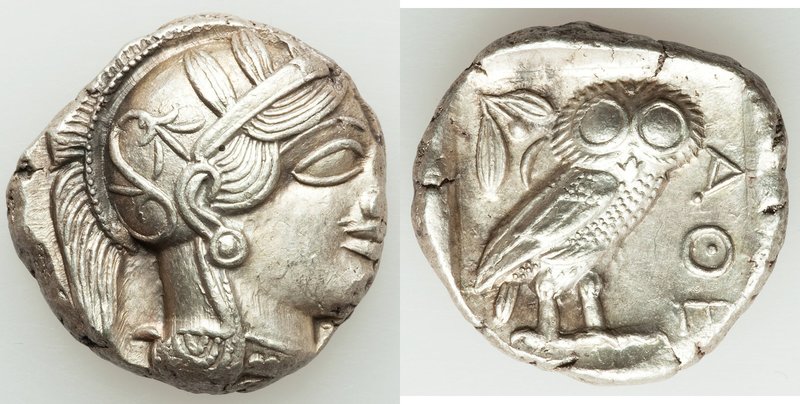 ATTICA. Athens. Ca. 440-404 BC. AR tetradrachm (25mm, 17.26 gm, 2h). XF. Mid-mas...