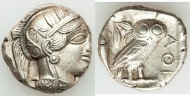 ATTICA. Athens. Ca. 440-404 BC. AR tetradrachm (25mm, 17.26 gm, 2h). XF. Mid-mass coinage issue. Head of Athena right, wearing crested Attic helmet or...