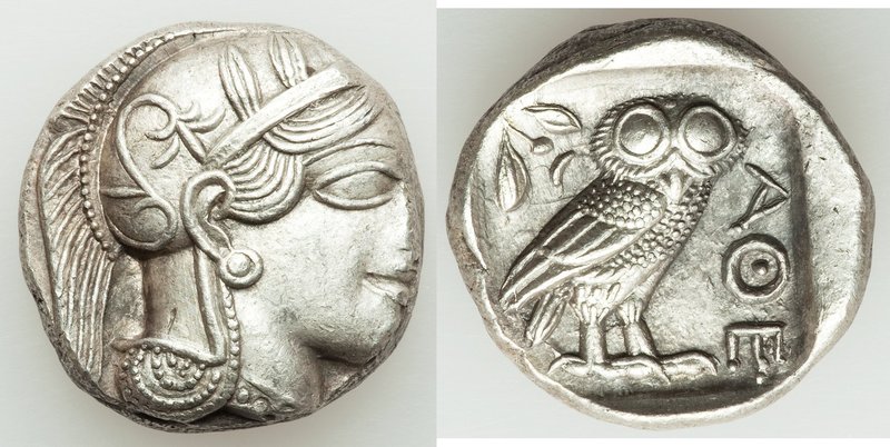 ATTICA. Athens. Ca. 440-404 BC. AR tetradrachm (23mm, 17.27 gm, 8h). XF. Mid-mas...