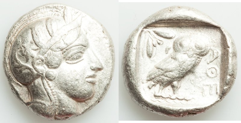 ATTICA. Athens. Ca. 440-404 BC. AR tetradrachm (24mm, 16.75 gm, 9h). VF. Mid-mas...