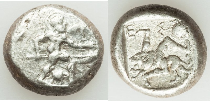 PAMPHYLIA. Aspendus. Ca. mid-5th century BC. AR stater (19mm, 10.94 gm, 10h). VF...