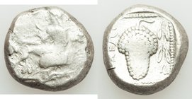 CILICIA. Soloi. Ca. 465-350 BC. AR stater (19mm, 10.68 gm, 2h). Fine. Amazon, nude to waist, on one knee left, wearing pointed cap, bowcase attached t...