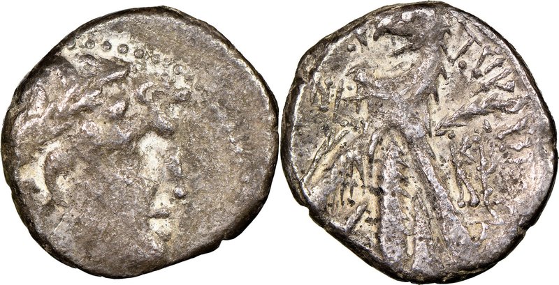 PHOENICIA. Tyre. 126/5 BC-AD 65/6. AR shekel (24mm, 13.48 gm, 12h). NGC VF 3/5 -...