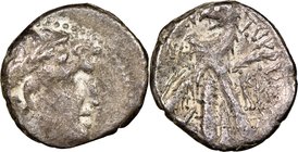 PHOENICIA. Tyre. 126/5 BC-AD 65/6. AR shekel (24mm, 13.48 gm, 12h). NGC VF 3/5 - 2/5. Dated Civic Year 158 (AD 32/3). Bust of Melqart right, wearing l...