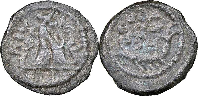 JUDAEA. Herodians. Herod Archelaus (4 BC-AD 6). AE 2 prutot (19mm, 12h). NGC Cho...