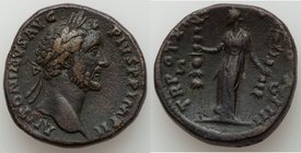 Antoninus Pius (AD 138-161). AE sestertius (30mm, 30.42 gm, 11h). XF. Rome, AD 155-156. ANTONINVS AVG-PIVS P P IMP II, laureate head of Antoninus Pius...