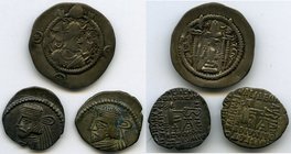 ANCIENT LOTS. Oriental. Eastern Kingdoms. Lot of three (3) AR drachms. VF. Includes: (1) Sasanian Kingdom // (2) Parthian Kingdom. Three (3) coins in ...
