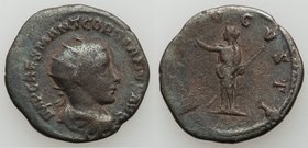 ANCIENT LOTS. Roman Republic and Imperial. Ca. 42 BC-AD 244. Lot of two (2) AR. Fine-VF. Includes: Gordian III (AD 238-244), AR antoninianus, Pax // P...