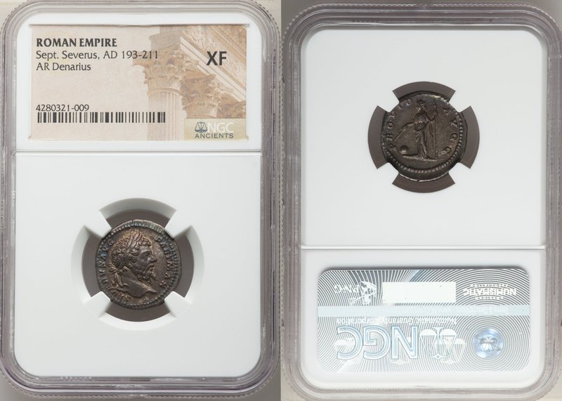 ANCIENT LOTS. Roman Imperial. Ca. AD 138-211. Lot of two (2) AR denarii. NGC VF-...