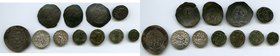 ANCIENT LOTS. Mixed ancient world. Ca. 4th-10th centuries. Lot of eleven (11) AR and AE. Good-VF. Includes: (3) Late Byzantine era AE trachy // (5) La...