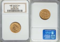 Victoria gold Sovereign 1868-SYDNEY AU50 NGC, Sydney mint, KM4. AGW 0.2353 oz.

HID09801242017