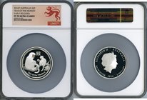 Elizabeth II "Year of the Monkey - Early Releases" 2 Dollars 2016-P PR70 Ultra Cameo NGC, Perth mint, KM-Unl. Deep watery fields with contrasting matt...