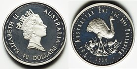 Elizabeth II palladium Proof "Emu" 40 Dollars (1 oz) 1996, KM343, Fr-62. APdW 1.002 oz. 

HID09801242017