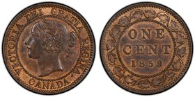 Victoria 4-Piece Lot of Certified Assorted Cents, 1) "Narrow 9" Cent 1859 - MS63 Red and Brown PCGS, London mint, KM1 2) Cent 1888 - MS63 Red and Brow...