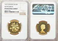 Elizabeth II gold Proof "Silver Jubilee" 100 Dollars ND (1977) PR68 Ultra Cameo NGC, Royal Canadian Mint, KM119. AGW 0.5001 oz.

HID09801242017