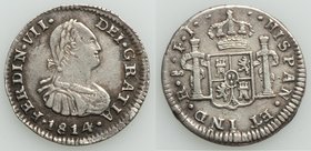 4-Piece Lot of Uncertified Assorted Reales, 1) Ferdinand VII 1/2 Real 1814 So-FJ - XF, KM64. 16.6mm. 1.60gm 2) Charles III 2 Reales 1788 So-DA - VF, K...