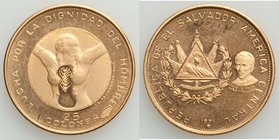Republic gold 25 Colones 1971 UNC, KM143. 15.7mm. 3.0gm. Mintage: 7,650. Issued for the 150th Anniversary of Independence. AGW 0.0850 oz.

HID09801242...