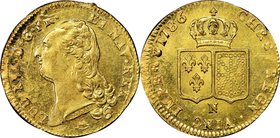 Louis XVI gold 2 Louis d'Or 1786-N UNC Details (Obverse Damage) NGC, Montpellier mint, KM592.11. Well struck with generous amount of luster. 

HID0980...