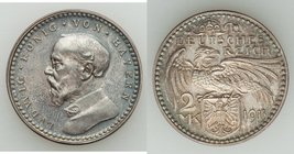 Bavaria. Ludwig III 3-Piece Lot of Uncertified Goetz Pattern Marks, 1) silvered copper 2 Mark 1913 - Proof, Munich mint, Schaaf-51/G1. 28.4mm. 8.18gm ...
