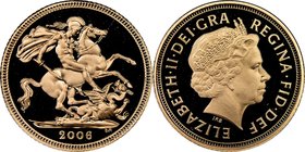 Elizabeth II gold Proof 1/2 Sovereign 2006 PR69 Ultra Cameo NGC, KM1001. Mintage: 8,500. AGW 0.1176 oz. 

HID09801242017