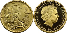 Elizabeth II gold Proof 100 Pounds 2003 PR68 Ultra Cameo NGC, KM1043. Mintage 1,500. AGW 1.0035 oz. 

HID09801242017