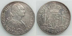 Charles IV 8 Reales 1802 NG-M XF (cleaned), Guatemala City mint, KM53. 40.1mm. 26.90gm.

HID09801242017