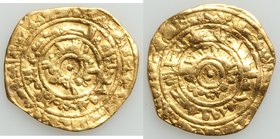 Fatimid. al-Mu'izz (AH 341-365 / AD 953-975) gold Dinar AH 361 (AD 973/4) Fine (clipped), al-Mansuriya mint, A-697.1. 20.2mm. 3.93gm.

HID09801242017