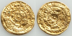 Fatimid. al-Mu'izz (AH 341-365 / AD 953-975) gold Dinar AH al-Muharrum 362 (AD 962) About VF, Misr mint, A-697.1. 21.3mm. 3.96gm.

HID09801242017
