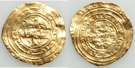 Fatimid. al-Hakim (AH 386-411 / AD 996-1021) gold Dinar Date Unclear (AD 996-1021) Fine (wavy flan), al-Mansuriya mint, A-709.2. 21.4, 3.92gm. 

HID09...