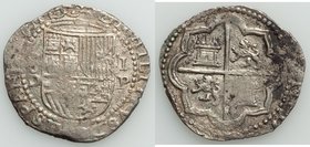 3-Piece Lot of Uncertified Assorted Reales, 1) Spain: Philip II Real ND (1556-1598) - VF (corrosion) Seville mint, 25.0mm. 3.49gm 2) Spain: Philip V 2...