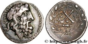 ELIS - ACHAEAN LEAGUE - OLYMPIA
Type : Hemidrachme 
Date : c. 40-30 AC. 
Mint name / Town : Elis, Olympie 
Metal : silver 
Diameter : 17,5 mm
Or...