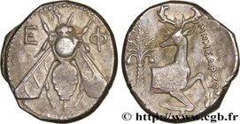 IONIA - EPHESUS
Type : Tétradrachme 
Date : c. 340-325 AC. 
Mint name / Town : Éphèse, Ionie 
Metal : silver 
Diameter : 24,5 mm
Orientation die...