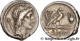 CASSIA
Type : Denier 
Date : 55 AC. 
Mint name / Town : Rome 
Metal : silver 
Millesimal fineness : 950 ‰
Diameter : 19 mm
Orientation dies : 3...