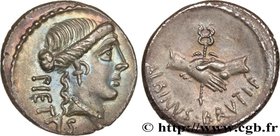POSTUMIA
Type : Denier 
Date : 48 AC. 
Mint name / Town : Rome 
Metal : silver 
Millesimal fineness : 950 ‰
Diameter : 18,5 mm
Orientation dies...