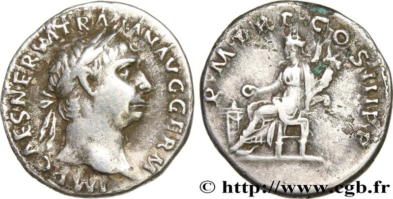 TRAJANUS
Type : Denier 
Date : 100 
Mint name / Town : Rome 
Metal : silver ...