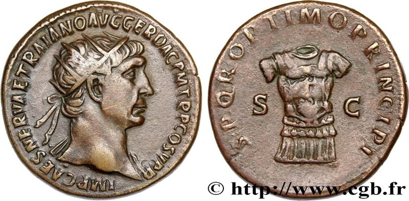 TRAJANUS
Type : Dupondius 
Date : 107 
Mint name / Town : Rome 
Metal : bron...