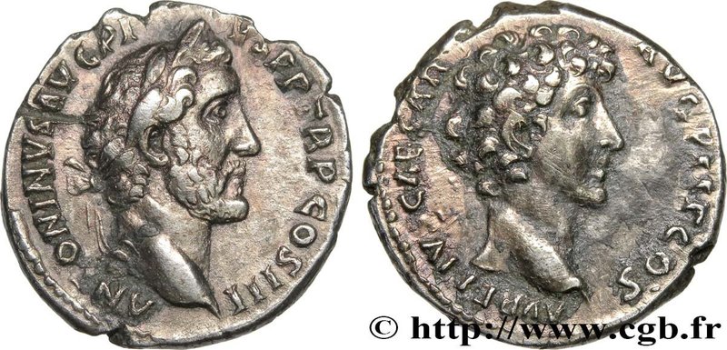 ANTONINUS PIUS and MARCUS AURELIUS CAESAR
Type : Denier 
Date : 141 
Mint nam...