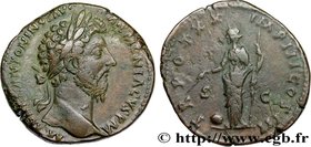 MARCUS AURELIUS
Type : Sesterce 
Date : janvier - février 
Mint name / Town : Rome 
Metal : copper 
Diameter : 31 mm
Orientation dies : 5 h.
We...