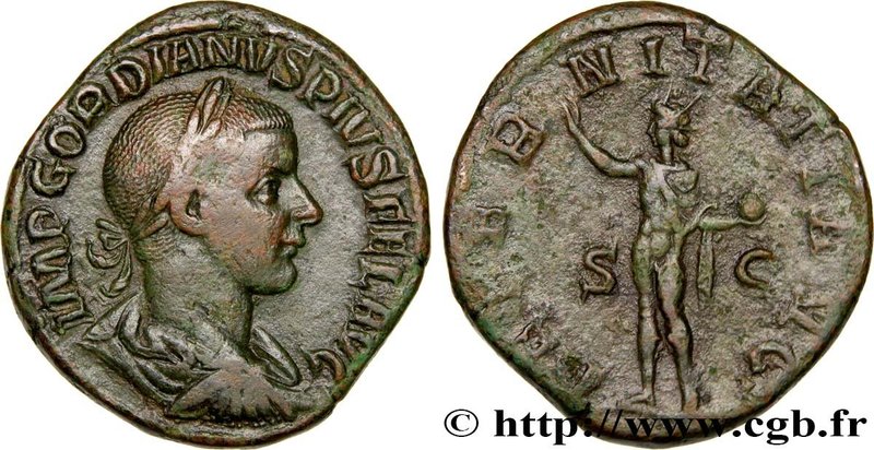 GORDIAN III
Type : Sesterce 
Date : 240-243 
Mint name / Town : Rome 
Metal ...