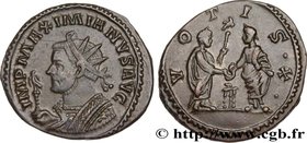 MAXIMIANUS HERCULIUS
Type : Aurelianus 
Date : 1/03/293 - 20/11/293 
Mint name / Town : Lyon 
Metal : billon 
Millesimal fineness : 50 ‰
Diamete...