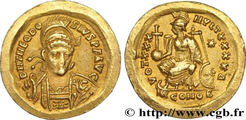 THEODOSIUS II
Type : Solidus 
Date : 431-432 
Mint name / Town : Constantinop...