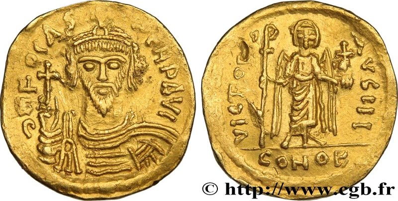 PHOCAS
Type : Solidus 
Date : 607-609 
Mint name / Town : Constantinople 
Me...