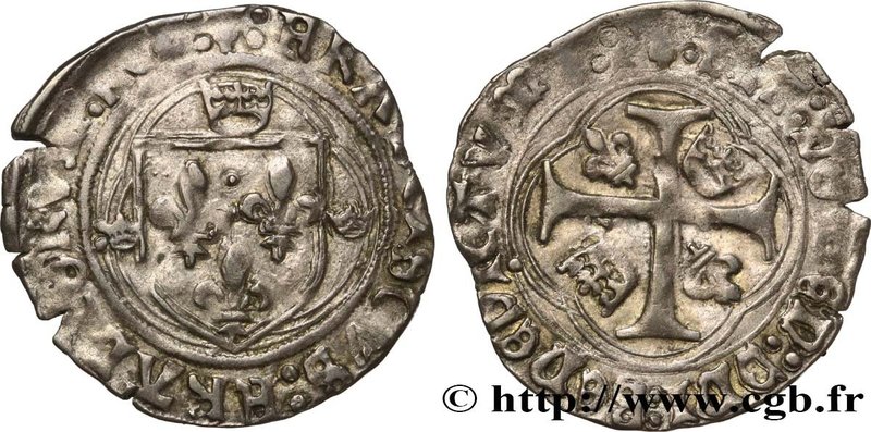 FRANCIS I
Type : Grand blanc à la couronne, 1er type 
Date : 23/01/1515 
Mint...