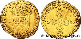 CHARLES X, CARDINAL OF BOURBON
Type : Écu d'or au soleil, 1er type 
Date : 1593 
Mint name / Town : Paris 
Quantity minted : 16800 
Metal : gold ...