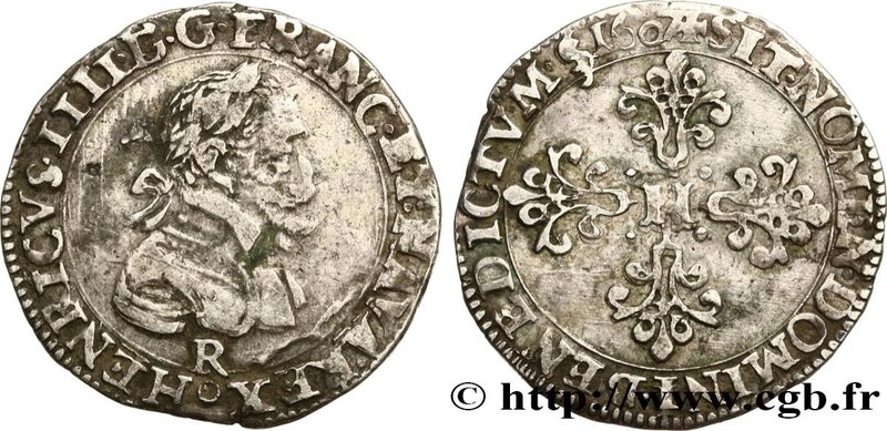 HENRY IV
Type : Demi-franc 
Date : 1607 
Mint name / Town : Saint-André de Vi...